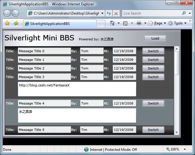 Silverlight实例秀——可切换视图的DataTemplate（做网站必备技术）