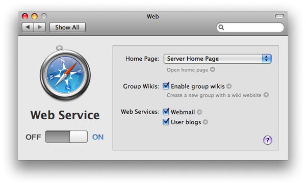 Web Server on OSX Server