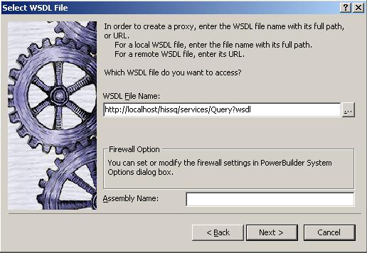 输入WebService的WSDL文件的地址