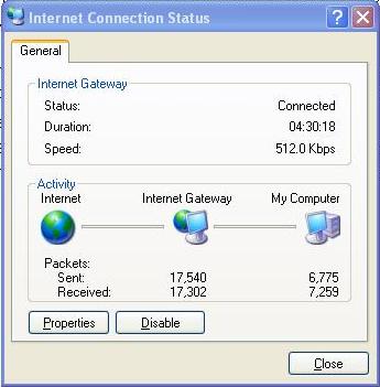 Internet Connection Status