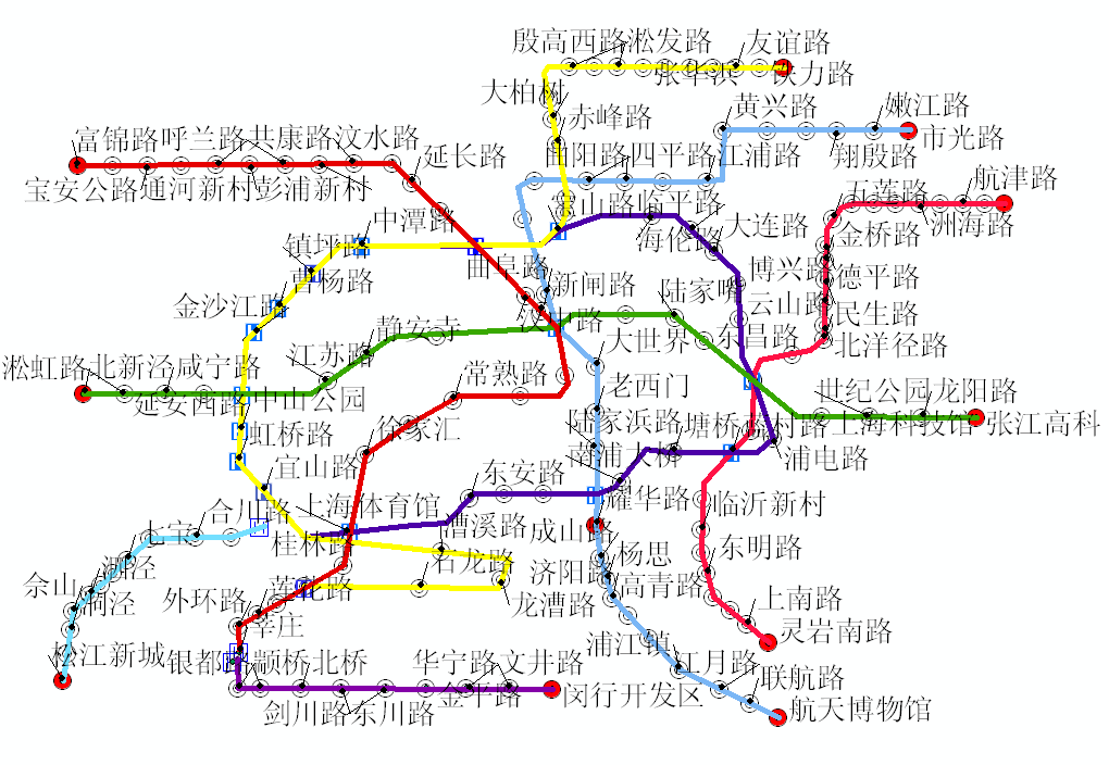 上海地铁线路图