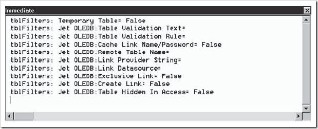 table properties