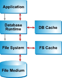 Data flow in a traditional DBMS