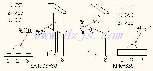 红外接收头的管脚图