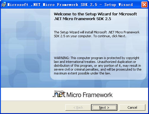 .Net Micro Framework SDK 2.5 发布